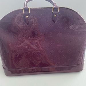 Burgundy Louis Vuitton tote